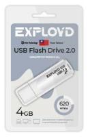 Флешка USB 2.0 Exployd 4 ГБ 620 ( EX-4GB-620-White )