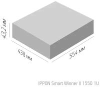 Источник бесперебойного питания Ippon Smart Winner II 1550 1U 1000Вт 1500ВА черный