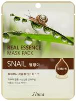 Juno тканевая маска Real Essence Mask Pack с муцином улитки, 25 мл