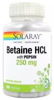 Solaray Betaine HCl with Pepsin (Бетаин HCL с пепсином) 250 мг 180 капсул