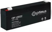 Аккумуляторная батарея "Optimus" OP-12022 (12В, 2.2Ач / 12V, 2.2Ah / вывод F1)