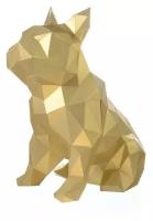Бумажный конструктор оригами Paperraz фигура "Бульдог Жульен" золотой