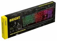Клавиатура GAME DESIGN Perfeo "BRIGHT" низкие кнопки, подсветка, USB, чёрная (PF_B4891)