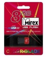 Флешка 8Gb Mirex 8GB, USB 2.0, Красный USB 2.0 красный черный 13600-FMUART08