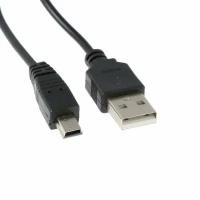 Кабель LuazON, miniUSB - USB, 1 А, 0.5 м, только для зарядки, чёрный