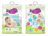 Подгузники Manuoki Ultrathin S (3-6 кг), 64 шт