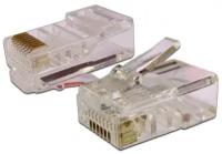 Коннектор RJ45 UTP 8P8C, универсальный, cat.5e, 100 шт. TWT-PL45-8P8C