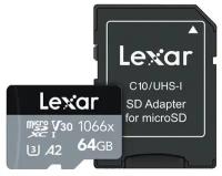 Карта памяти Lexar Professional 64GB 1066x microSDXC UHS-I U3