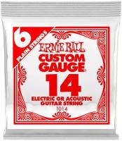 Струна для акустической и электрогитары Ernie Ball P01014 Custom gauge, сталь, калибр 14, Ernie Ball (Эрни Бол)