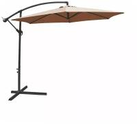 Садовый зонт большой Green Glade 6003 светло-коричневый для дачи, кемпинга, пикника и отдыха на природе, пляжный, складной, уличный зонтик с наклоном для защиты от солнца