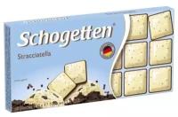 Шоколад Schogetten белый с обжаренными кусочками зерен какао-крупкой и горьким шоколадным основанием 100 г (STRACCIATELLA)