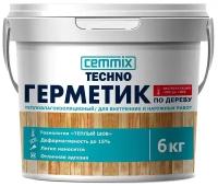 Герметик Cemmix по дереву для теплого шва 6 кг медовый 6000 гр