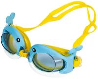 Очки для плавания ONLYTOP «Дельфин», беруши, детские, цвет голубой