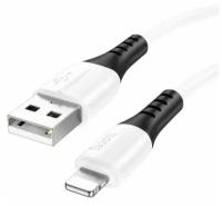 Кабель для iPhone, быстрая зарядка, 1 метр, силиконовый, передача данных / USB провод для iPad airPods / шнур для разъема Lightning / Hoco. X82