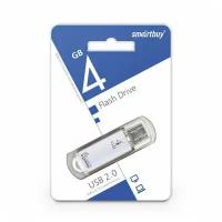 Флеш-диск Smartbuy 4GB USB2.0 V-Cut серый