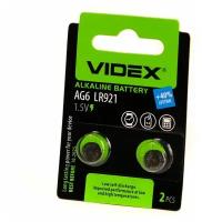 VIDEX щелочная/алкалиновая батарейка AG 6/372/920/921 2 штуки на блистере VID-AG06-2BC