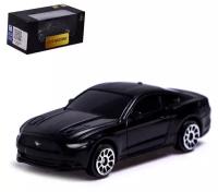 Машина металлическая FORD MUSTANG, 1:64, цвет чёрный матовый (1 шт.)