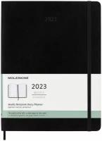 Еженедельник Moleskine CLASSIC SOFT WKNT XL 190х250мм 144стр. мягкая обложка черный, 2020год