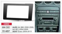 Переходная рамка 2-DIN для а/м AUDI A4 B6 2000-06, A4 B7 2004-09 / SEAT Exeo 2009-13 CARAV 11-457