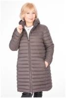 Куртка женская зимняя BELLE, большие размеры, размер 52, цвет коричневый