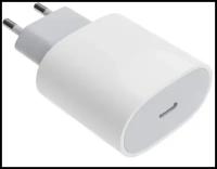 зарядное устройство для iPhone Type-C 20W USB-C Power Adapter / Блочок Type-C с поддержкой быстрой зарядки для айфон Power Delivery Белый