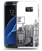 Чехол задняя-панель-накладка-бампер MyPads черно белый чикаго для Samsung Galaxy S7 G930 G9300 5.1 противоударный
