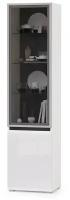 Шкаф-витрина Mobi Сидней 13.201 цвет белый/чёрный/МДФ белый глянец