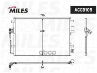 Радиатор Кондиционера Mercedes Sprinter / Vw Crafter M/T 06- Miles арт. ACCB105