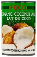Молоко кокосовое Foco органическое 10-12%, 400мл