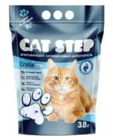 Cat Step Впитывающий силикагелевый наполнитель Crystal Blue, 3,8 л 20363007 | Crystal Blue, 1,766 кг, 42627 (2 шт)