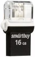 USB-флеш 16GB SmartBuy OTG Poko (черная)