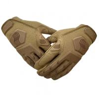 Тактические перчатки хаки-песок, L (22 см)