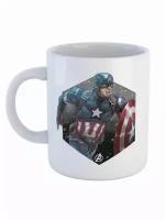 Кружка СувенирShop "Капитан Америка/Captain America/Marvel" 330 мл