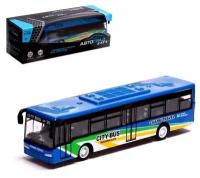 Автобус металлический ТероПром 7509239 «Междугородний», инерционный, масштаб 1:43, цвет синий