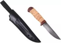 Нож "Пустельга" (нержавеющая дамасская сталь, береста-текст.)