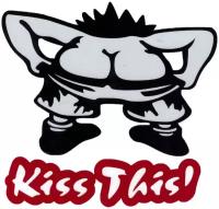 Наклейка на автомобиль "Kiss This" виниловая светоотражающая 13х13