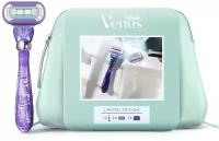 Подарочный набор Gillette Venus, бритва с кассетой, сменная кассета, Vitamin E, 1 шт, с косметичкой