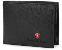 Портмоне мужское из натуральной кожи TONINO LAMBORGHINI Sport Elegance Black, 13.3х10.2 см, кожа