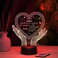 Ночник "Руки с сердцем 3D" Маме - подарок близким