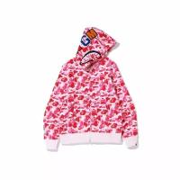 Худи BAPE Big ABC Camo Shark Full Zip Hoodie Pink (S)