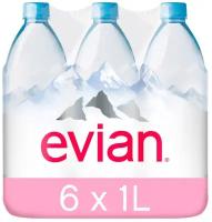 Вода минеральная Вода Evian мин. 1л. 6 шт./уп