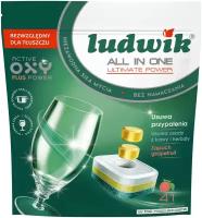 Ludwik ALL in one Active Oxy Plus Power Grapefruit Таблетки для посудомоечных машин в растворимой пленке 41 шт