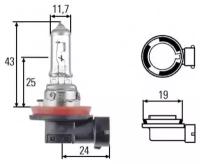 Лампа накаливания h11 12v 55w pgj 192 Hella 8GH008358121