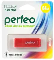 Флэш USB 64Gb Perfeo C04 Red