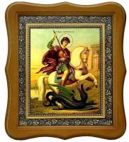 Святой Георгий Победоноец (Чудо о змие). Икона на холсте