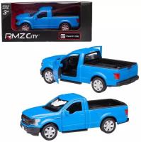 Машина металлическая RMZ City серия 1:32 Ford F150 2018, синий матовый цвет, двери открываются 554045M(A)