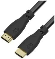 Кабель HDMI 2.0 Ultra HD 4K 3D 18 Гбит/с для Smart TV PS4 24K GOLD (GCR-HM301), черный, 1.5м