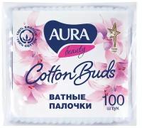 Ватные палочки Aura Beauty Cotton buds, 100 шт., пакет
