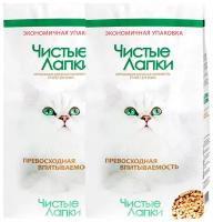 Чистые лапки – наполнитель древесный для туалета кошек (12 + 12 л)