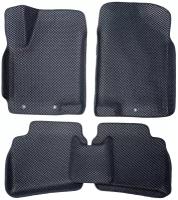 Автомобильные коврики ЕВА / EVA для Hyundai Solaris I 2011-2017 / Хендай Солярис 1 / 3D 3д / с бортами / черный